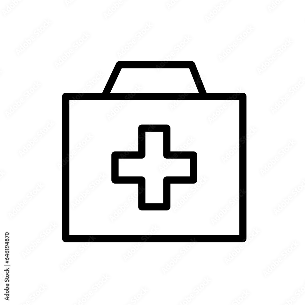 Doctor medical and health icon with black outline style. medical, hospital, doctor, care, health, medicine, stethoscope. Vector Illustration Doctor medical and health icon with black outline style. medical, hospital, doctor, care, health, medicine, stethoscope. Vector Illustration