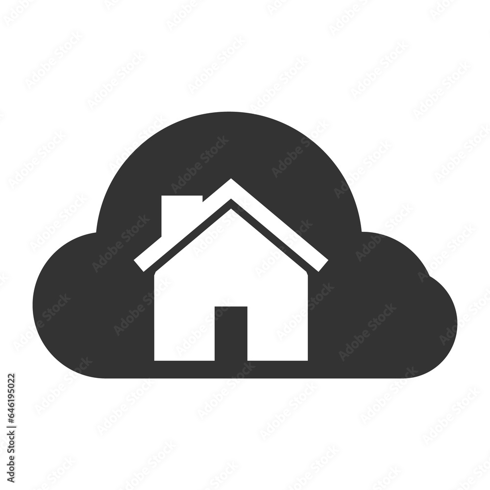 Vector illustration of home cloud icon in dark color and transparent background(png). Vector illustration of home cloud icon in dark color and transparent background(png).