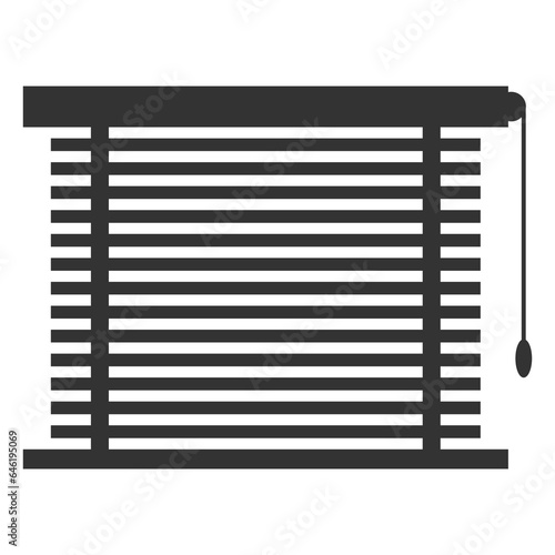 Vector illustration of roller blinds icon in dark color and transparent background(png).