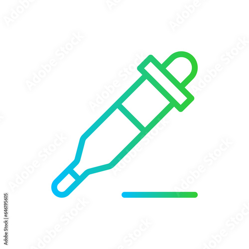Cropper medical and health icon with blue and green gradient outline style. cropper, symbol, background, text, white, metal. Vector Illustration