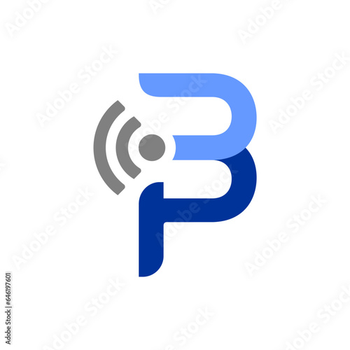 BIP initial logo with Blue and Grey color for our company or business, modern logo

