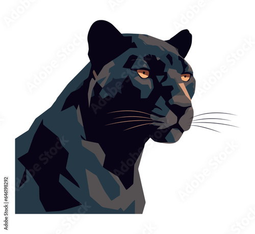 Panther feline animal icon isolated