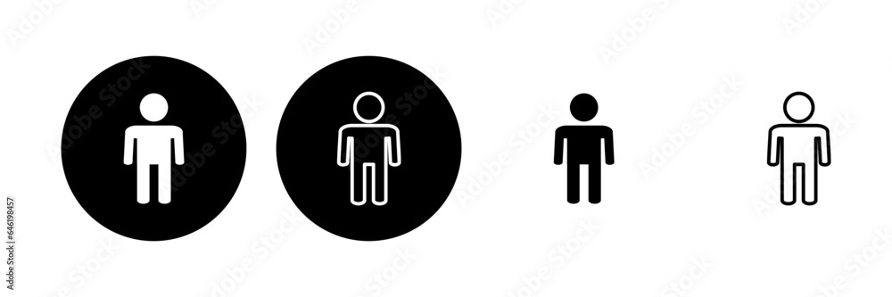 Man icon set. male icon vector. human symbol Man icon set. male icon vector. human symbol