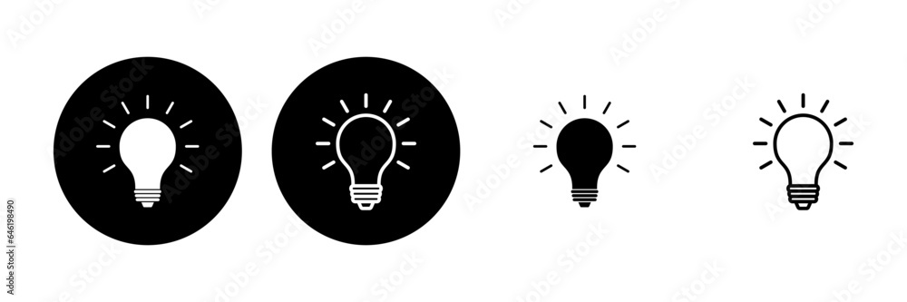Lamp icon set. Light bulb icon vector. idea symbol. Lamp icon set. Light bulb icon vector. idea symbol.