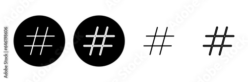 Hashtag icon set. hashtag symbol