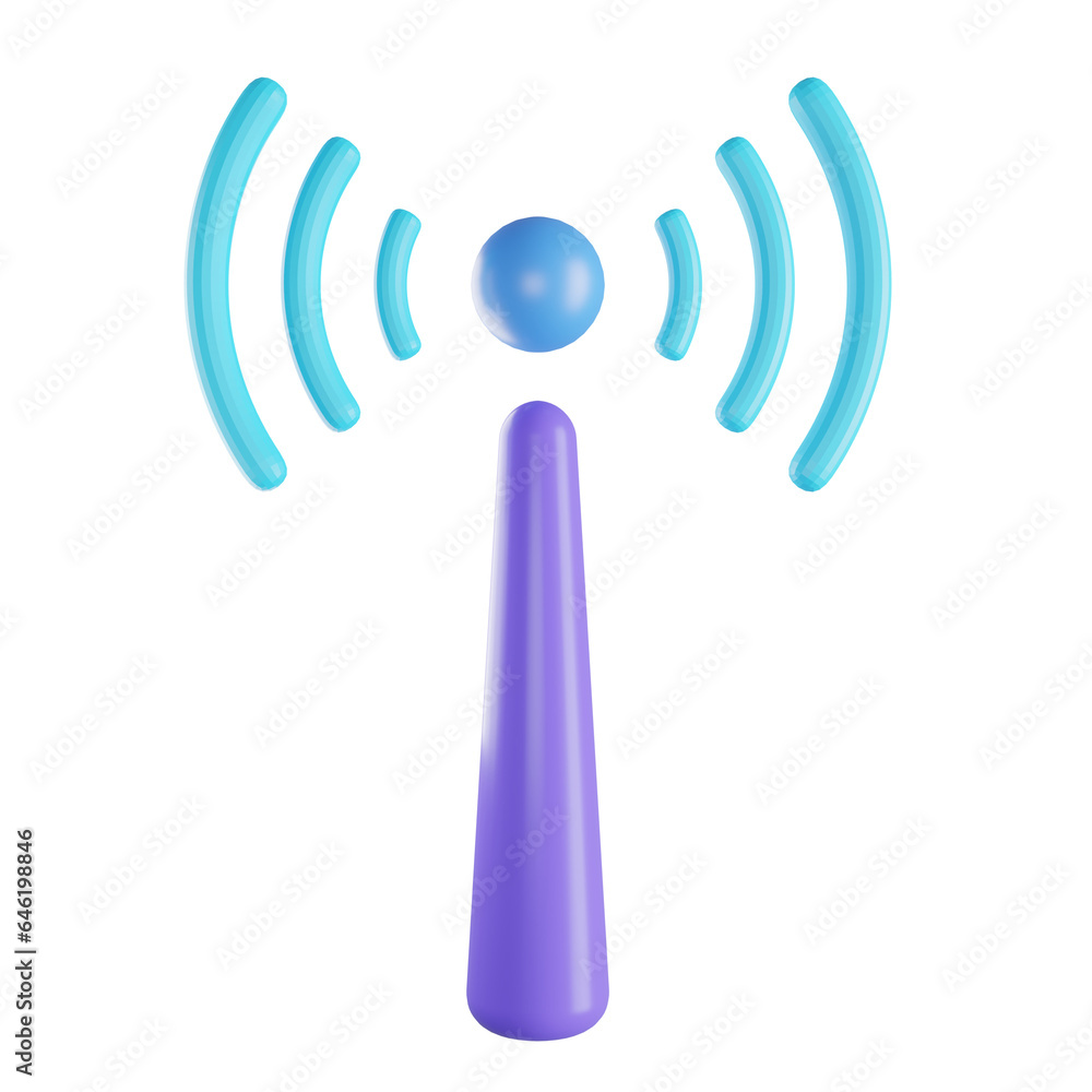 simple internet signal router 3d illustration simple internet signal router 3d illustration