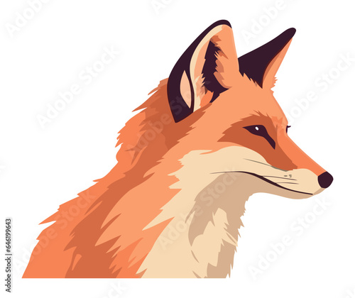 fox on white background icon