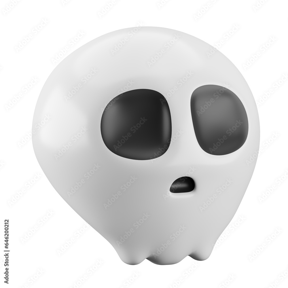 3d icon of halloween skull. 3d icon of halloween skull.
