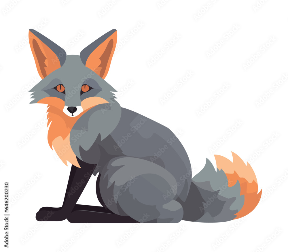 Obraz premium fox icon isolated on white backgrond