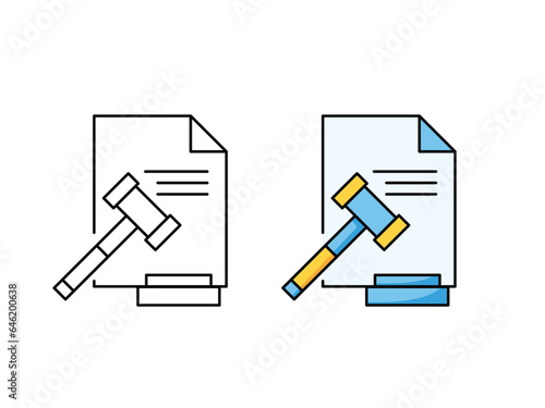 Legal document, Probate linear icon. probation concept