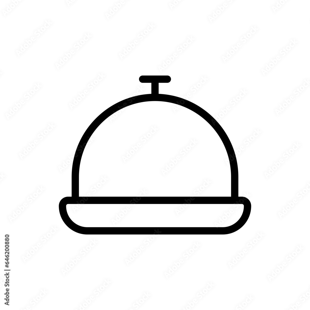 Tray food and drink icon with black outline style. food, tray, plate, kitchen, symbol, cooking, dinner. Vector Illustration Tray food and drink icon with black outline style. food, tray, plate, kitchen, symbol, cooking, dinner. Vector Illustration