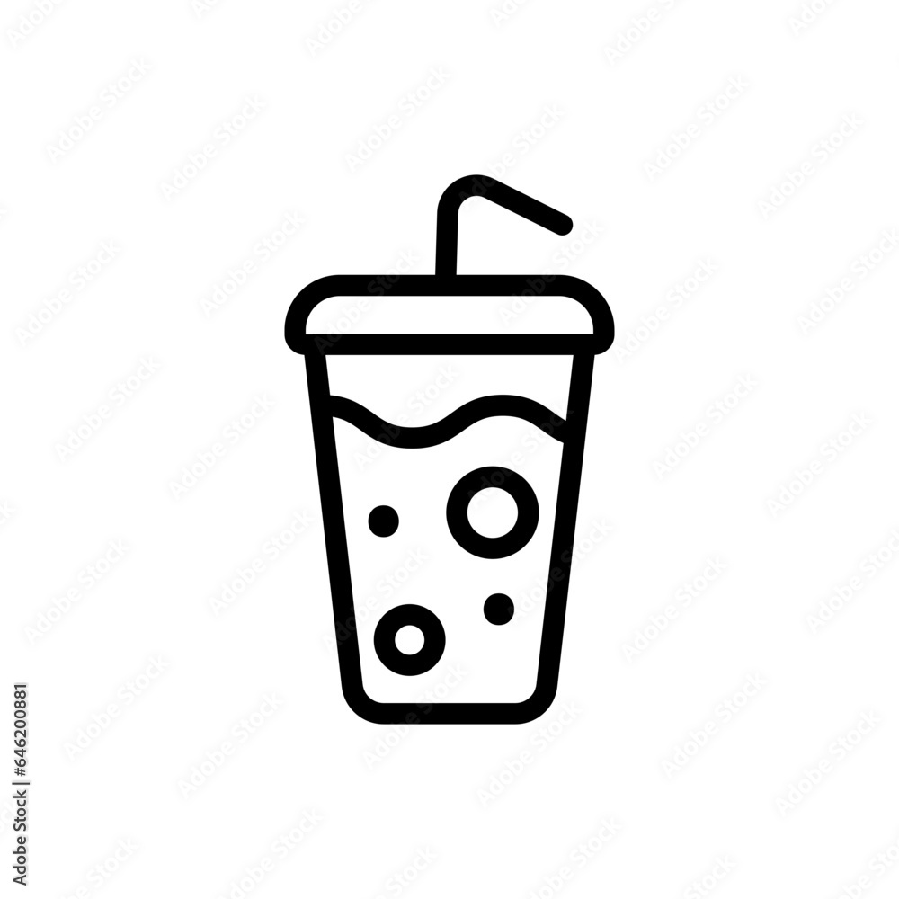 Sparkling water food and drink icon with black outline style. drink, water, liquid, clean, drop, blue, soda. Vector Illustration Sparkling water food and drink icon with black outline style. drink, water, liquid, clean, drop, blue, soda. Vector Illustration