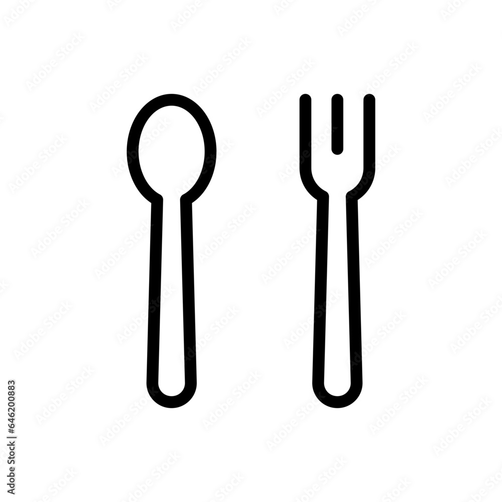 Restaurant food and drink icon with black outline style. restaurant, food, cook, menu, fork, set, spoon. Vector Illustration Restaurant food and drink icon with black outline style. restaurant, food, cook, menu, fork, set, spoon. Vector Illustration