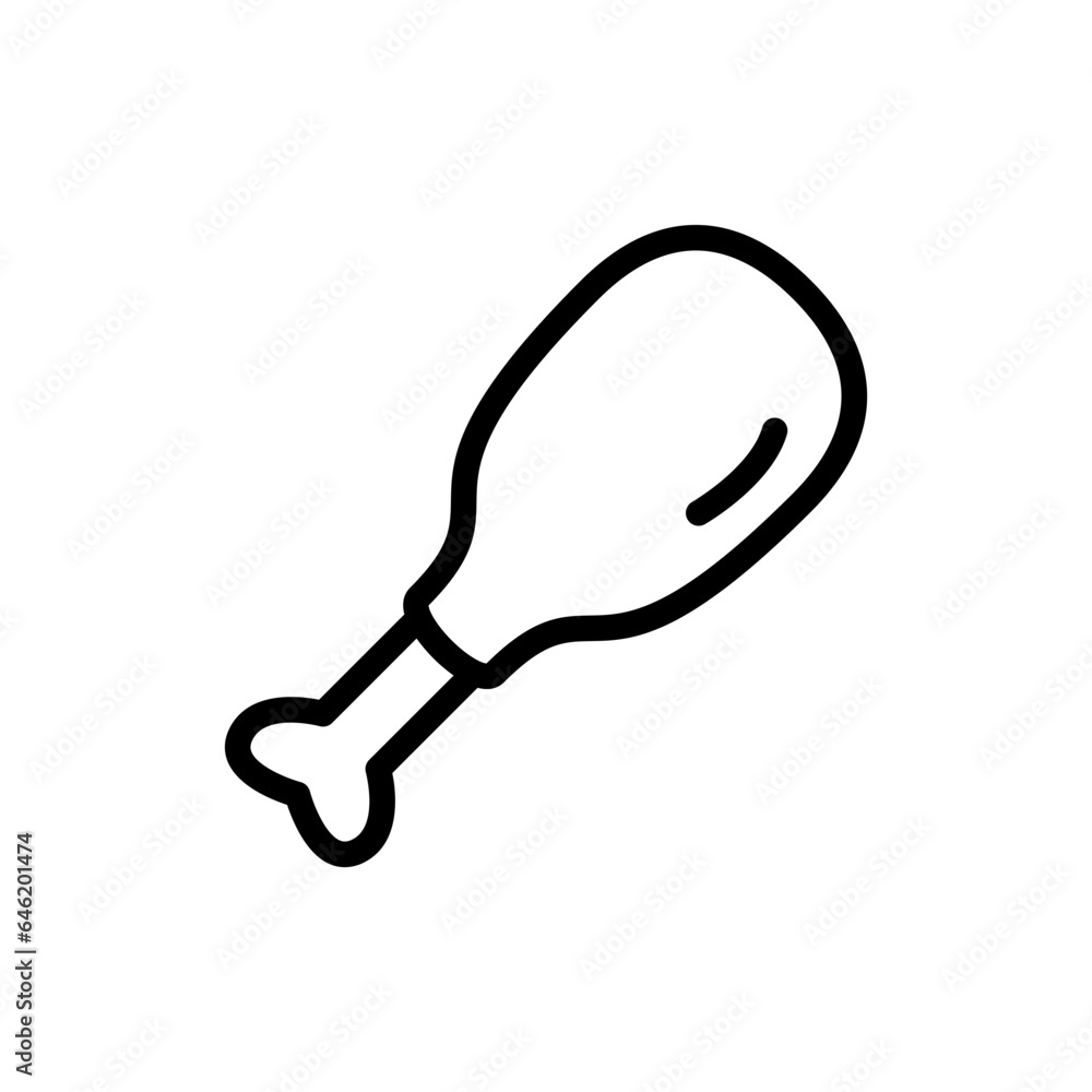 Chicken leg food and drink icon with black outline style. chicken, food, meat, meal, leg, isolated, dinner. Vector illustration Chicken leg food and drink icon with black outline style. chicken, food, meat, meal, leg, isolated, dinner. Vector illustration
