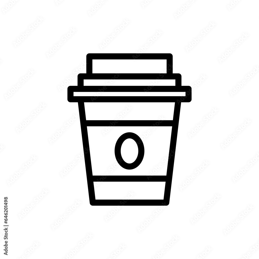 Coffee food and drink icon with black outline style. coffee, drink, mug, beverage, espresso, restaurant, hot. Vector illustration Coffee food and drink icon with black outline style. coffee, drink, mug, beverage, espresso, restaurant, hot. Vector illustration