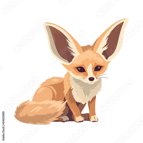 fennec fox icon isolated