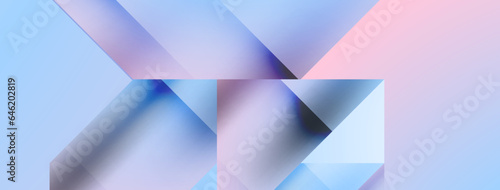 Vivid abstraction unfolds. Triangles in seamless harmony, composing dynamic geometric backdrop. Interplay of angles and hues forms captivating tapestry, evoking modernity and artistic allure