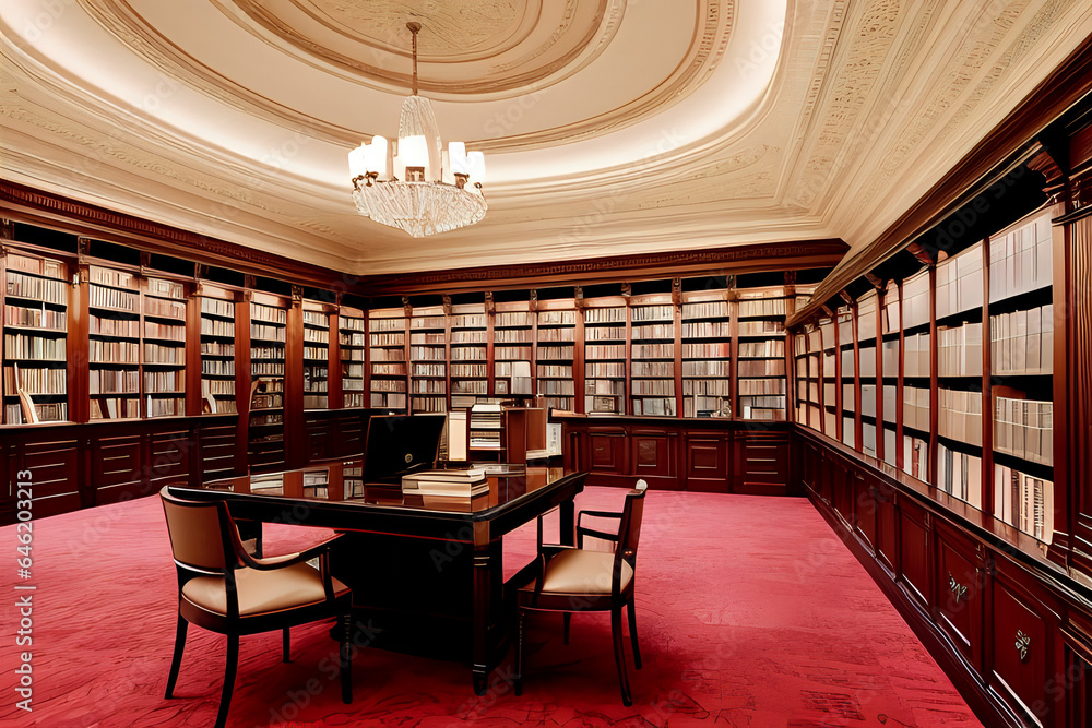 Luxurious library Luxurious library