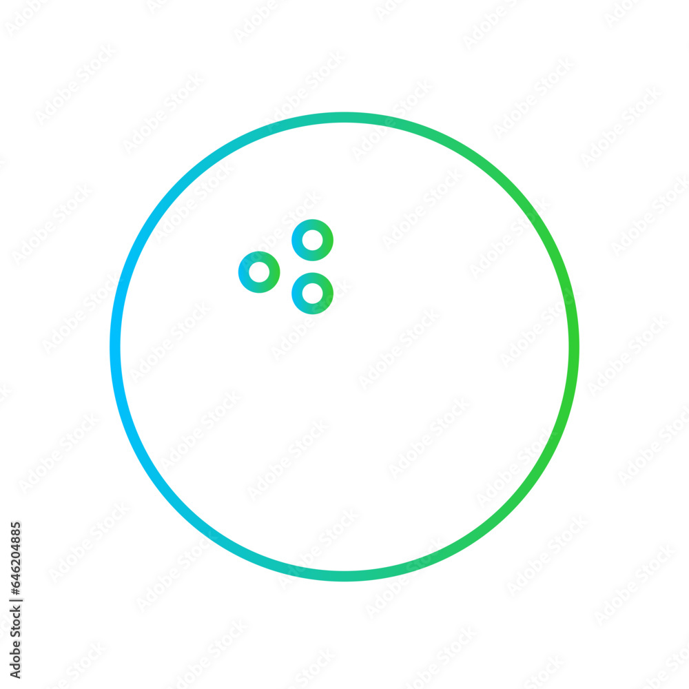 Bowling sport and fitness icon with blue and green gradient outline style. bowling, sport, ball, game, strike, competition, web. Vector illustration Bowling sport and fitness icon with blue and green gradient outline style. bowling, sport, ball, game, strike, competition, web. Vector illustration