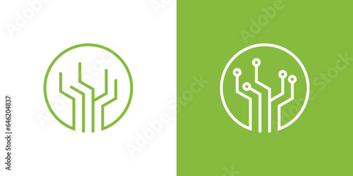 tree logo design made with only modern technology