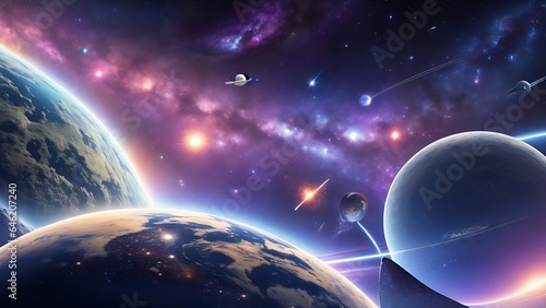 Space Galaxy Planets Stars 4K Ultra HD Wallpaper Stunning Space Sci-Fi Art for Android and Windows