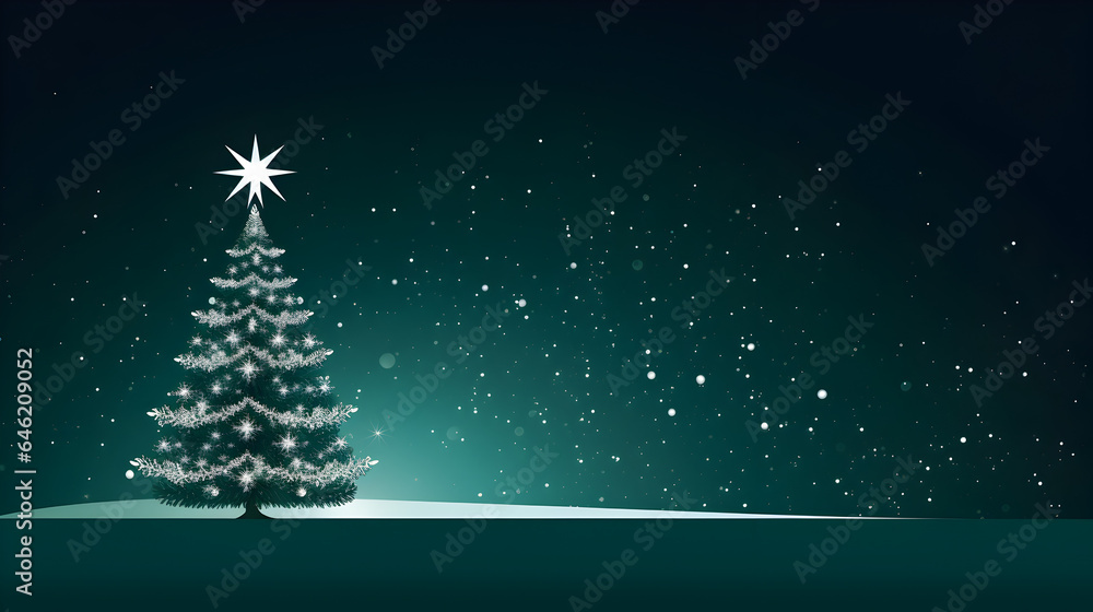 christmas tree with snowflakes and space for design christmas tree with snowflakes and space for design