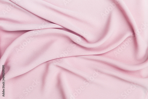 Pink waving fabric background, blank pink fabric texture background
