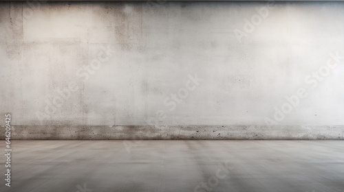 concrete wall room and concrete floor empty backgroud. Generative AI © Yellow
