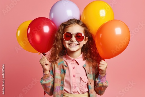 kid with balloons birthday celebration