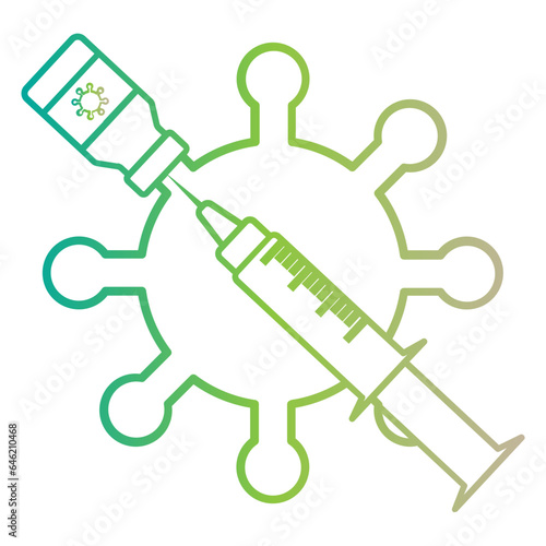 covid-19 vaccine logo icon. illustration of an icon for a vaccine