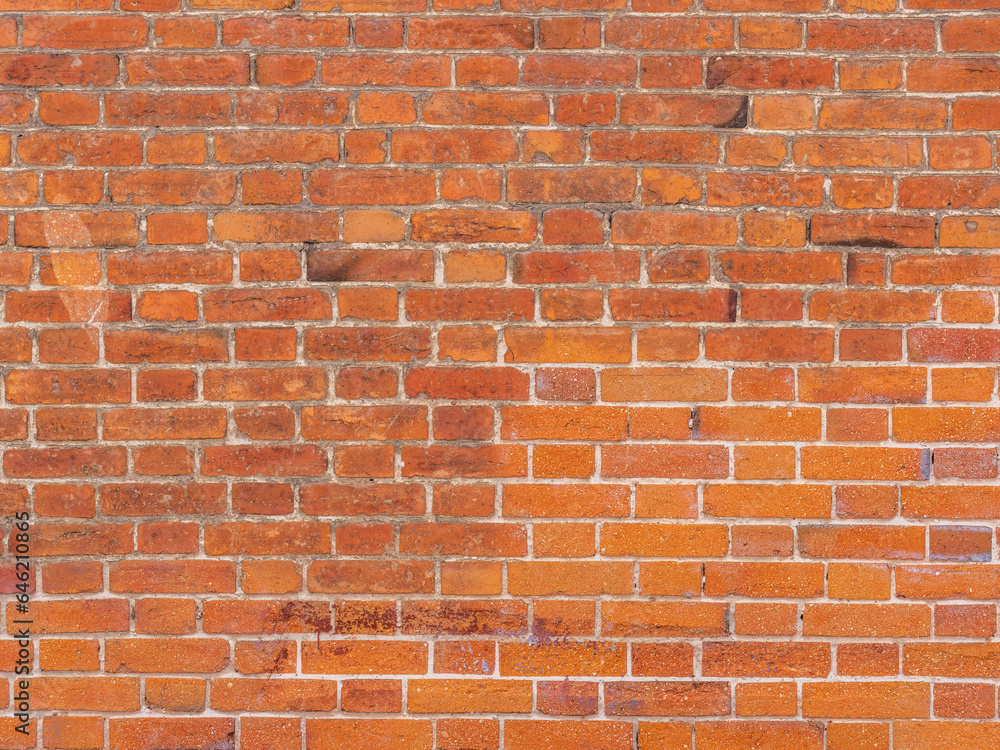 Obraz premium Fragment of a 19th century brick wall