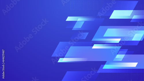 Blue and white vector gradient geometric technology background