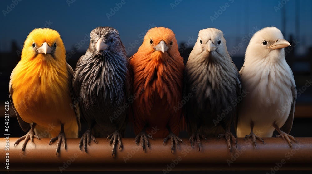 Fototapeta premium Group of bird.