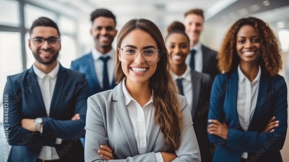 Multiracial diverse business team are smiling in modern office, Business concept. Multiracial diverse business team are smiling in modern office, Business concept.