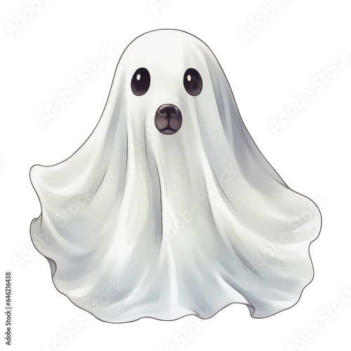 Watercolor Halloween Ghost (AI Generated)