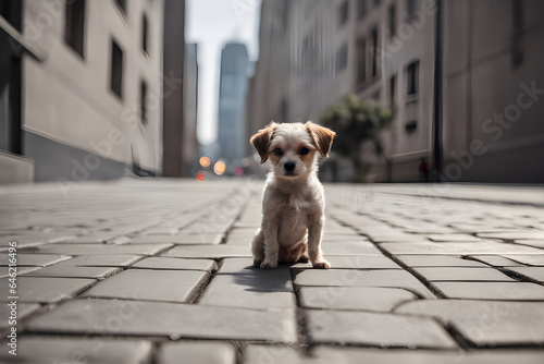 lonely puppy. Generative AI