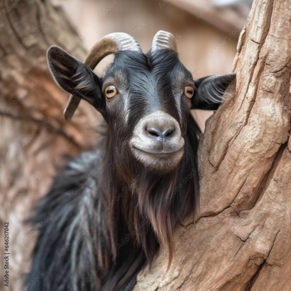 adorable black goat