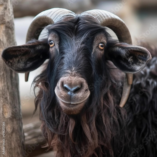 adorable black goat