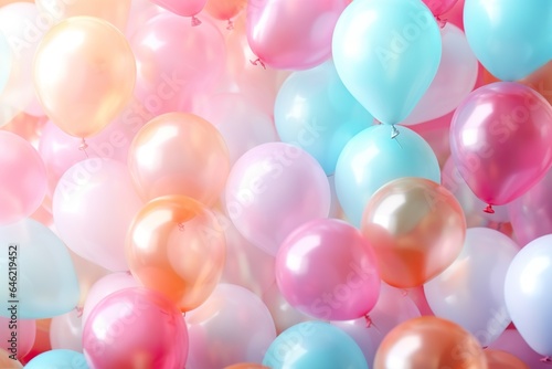 balloon spring summer, vintage background, celebration festival color gradient background with copy space