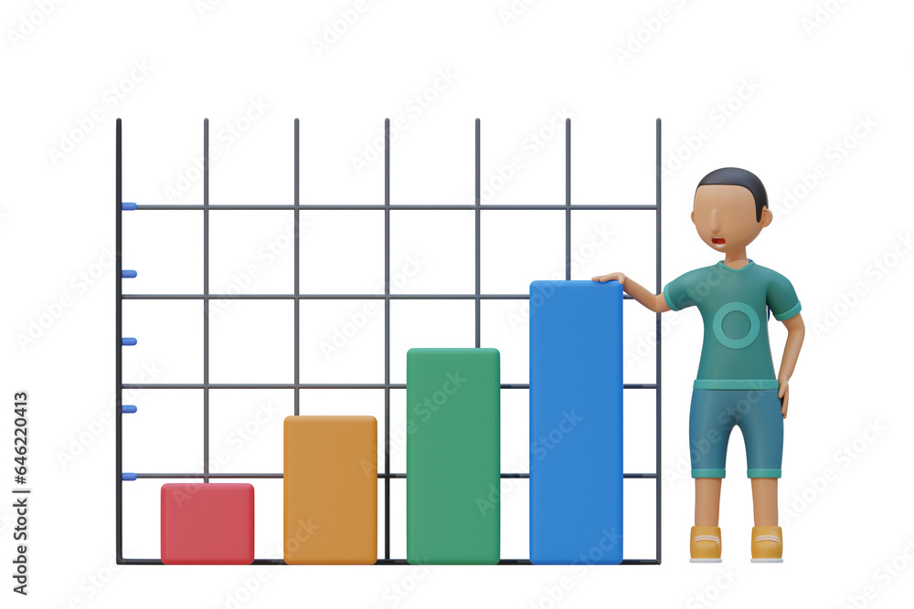 Infographic for kid monitoring data in school 3d Illustration Infographic for kid monitoring data in school 3d Illustration