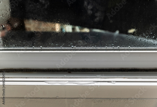 Obraz na płótnie Leaking Windows During Heavy Rain