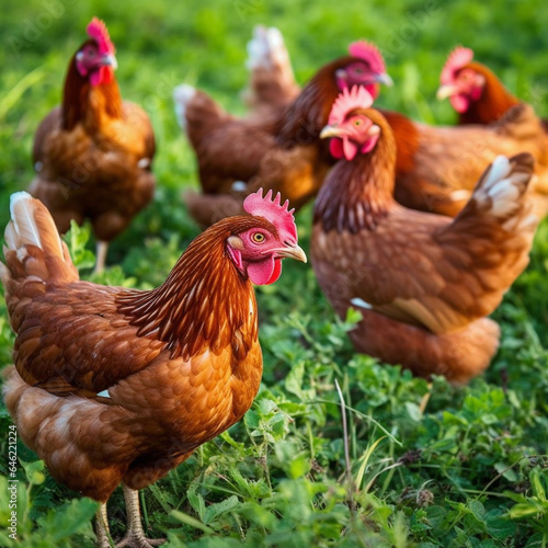 closeup shot of a group of chicken