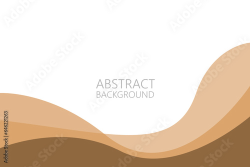 Brown wave modern background with white space for text and message. template design	