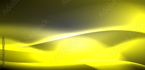 Neon-lit waves surge across background, mesmerizing dance of luminescence and motion. Dynamic backdrop captures essence of energy and modern aesthetics