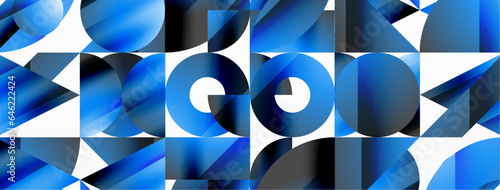 Geometric minimalism with triangles and circles. Blend of basic shapes creating serene, visually pleasing compositions. Wallpaper, banner, background, landing page, wall art, invitation, prints