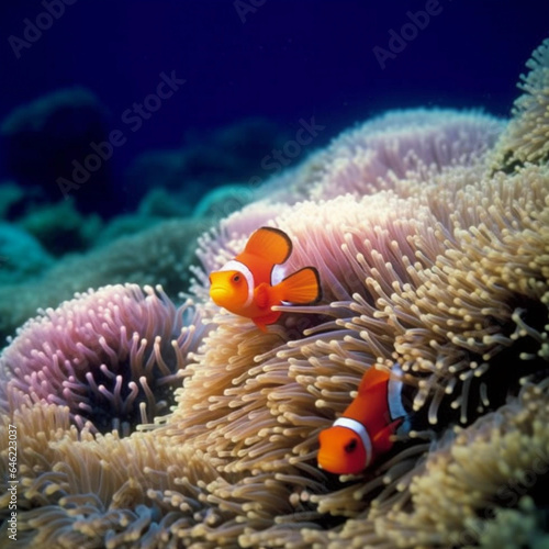 colorful clown fish
