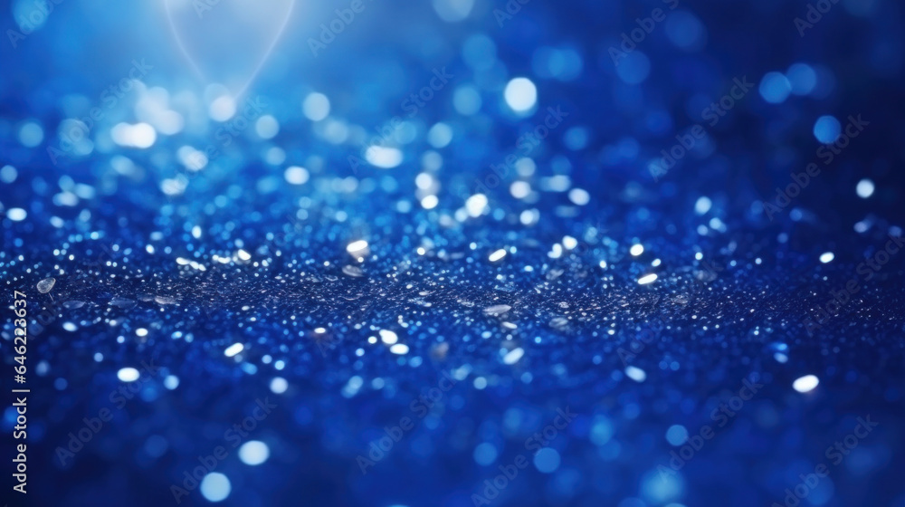Blue glitter particles abstract background Blue glitter particles abstract background