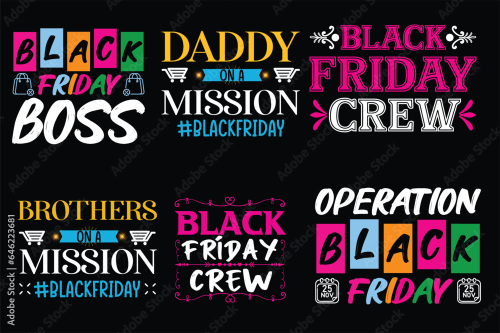 Black friday t-shirt design bundle, Set of Black friday t-shirt Black friday t-shirt design bundle, Set of Black friday t-shirt