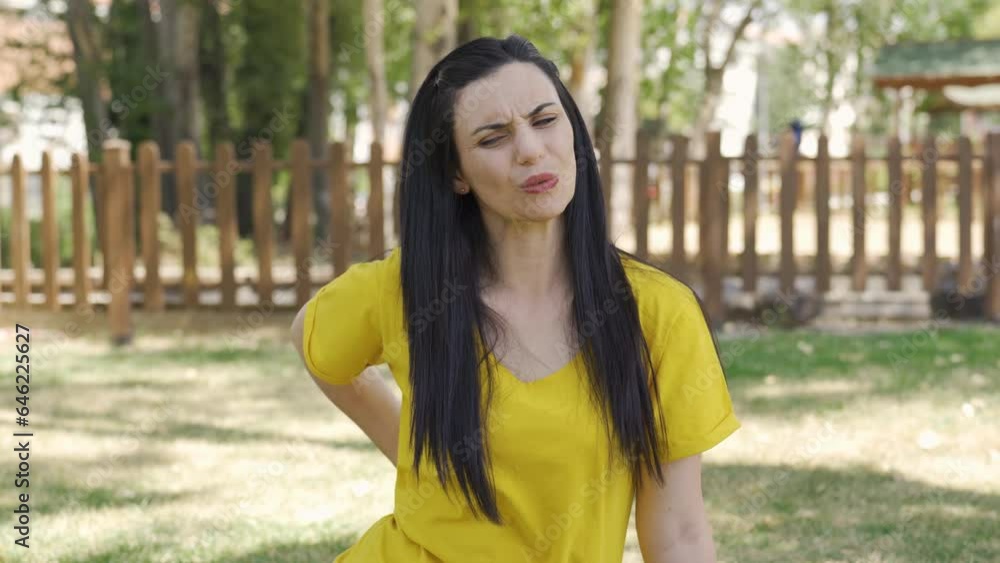Woman with back pain. Woman with back pain.