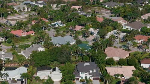 Aerial shot of Homes in Naples. Florida upscale neighborhoods. real estate shot photo